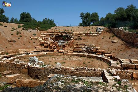 Aptera, Theater aus hellenistischer Zeit
(eventuell aus 7./8. Jh. v. Chr.)., Kreta, Crete, Aptera, Theater, Foto, Bild, foreal, Mittelmeer,