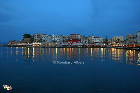 Chania Hafen am Abend, Kreta, Crete, Chania, Hafen, foreal, Foto, Bild,