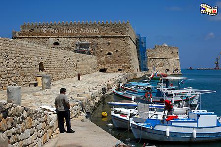 Kastro Koules so heit die venezianische Festung im Hafen von Heraklion., Kreta, Crete, Heraklion, Koules, Hafen, Foto, Bild, foreal,