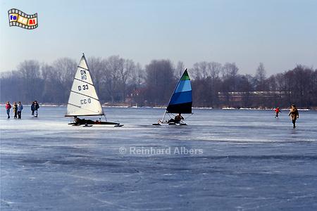 Eissegler auf dem Wittensee, Schleswig-Holstein, Wittensee, Winter, Eissegler, Wittensee, Albers, Foto, foreal,
