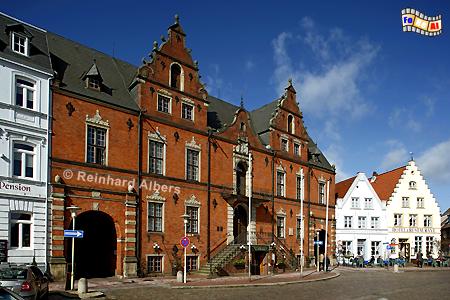 Glckstadt - Altes Rathaus am Marktplatz, Schleswig-Holstein, Glckstadt, Rathaus, Elbe, Marktplatz, Albers, Foto, foreal,