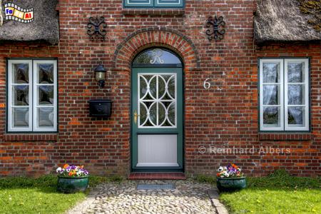 Hauseingang in Oevenum auf der Nordseeinsel Fhr., Nordseekste, Fhr, Oevenum, Friesenhaus, Tr, Albers, Foto, foreal,