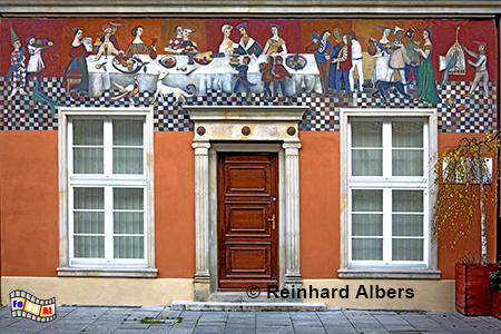 Gdańsk (Danzig) - Hauseingang am  Długi Targ (Langen Markt)., Polen, Danzig, Gdańsk, Długi, Targ, Langer Markt, Rechtstadt, Portal, Albers, Foto, foreal,