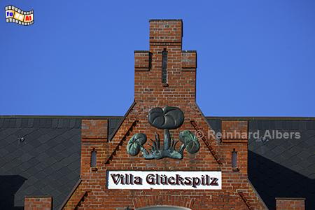 Hausgiebel an der Strandpromenade in Binz auf Rgen, 