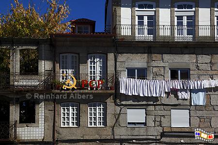 Guimares - Hausfassaden in der Altstadt., Portugal, Minho, Guimares, Kulturhauptstadt, Altstadt, Albers, Foto, foreal,