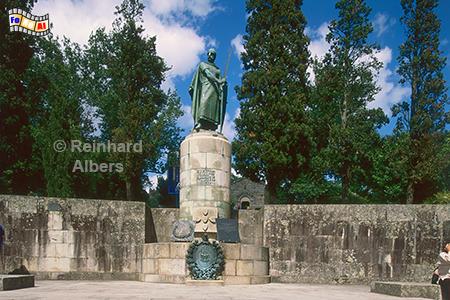 Denkmal fr Afonso Henrique, dem ersten Knig Portugals, Portugal, Minho, Guimares, Kulturhauptstadt, Knig, Afonso Henrique, Albers, Foto, foreal,