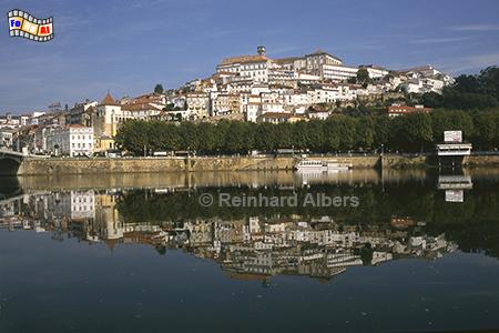 Coimbra am Rio Mondego mit der ltesten Universitt des Landes., Portugal, Coimbra, Universitt, Mondego, Albers, Foto, foreal,