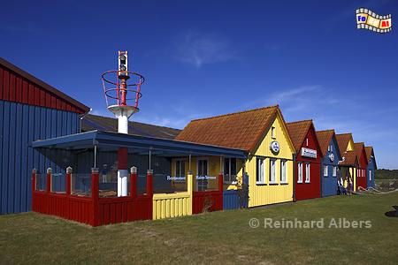 Bunte Fischerbuden auf der Insel Amrum., Amrum, Wittdn, Fischerbuden, Albers, Foto, foreal, 
