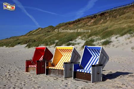 Strandk�rbe am Roten Kliff vor Sylt, Sylt, Rotes Kliff, Strandk�rbe, Albers, Foto, foreal,