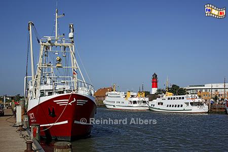 B�sum: Hafen und Leuchtturm, Nordseek�ste, B�sum, Leuchtturm, Hafen, Albers, Foto, foreal,