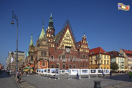 Wrocław (Breslau) Rathaus Ostfassade, Polen, Breslau, Rathaus, Rynek, Albers, foreal,