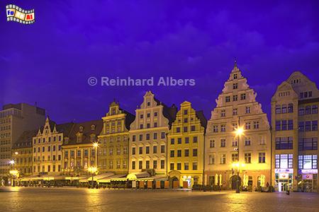 Wrocław (Breslau) - Westseite des Ryneks (Ring)., Polen, Breslau, Rathaus, Rynek, Albers, foreal,