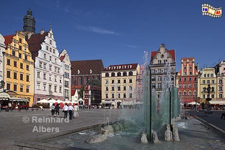 Wrocław (Breslau) - Rynek (Ring/Marktplatz)., Polen, Breslau, Wrocław, Rynek, Elisabethkirche, Albers, foreal,
