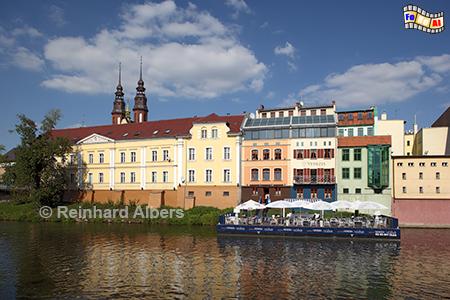 Opole (Oppeln) - Am Mhlengraben, einem Seitenarm der Oder, Polen, Schlesien, Opole, Oppeln, Mhlengraben, Albers, foreal,