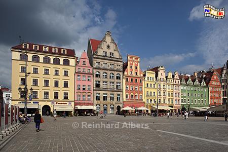 Wrocław (Breslau) - Nordseite des Marktplatzes (Rynek/Ring)., Polen, Breslau, Wrocław, Rynek, Albers, foreal,
