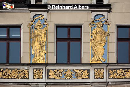 Wrocław (Breslau) - Brgerhausfassade an der Westseite des Marktplatzes (Rynek/Ring)., Polen, Breslau, Wrocław, Rynek, Albers, foreal,