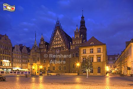 Wrocław (Breslau) Rathaus Ostfassade, Polen, Breslau, Rathaus, Rynek, Albers, foreal,