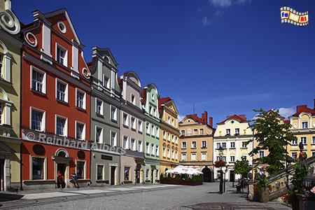 Bolesławiec (Bunzlau) - Huser am Rynek (Ring)., Polen, Schlesien, Bunzlau, Bolesławiec, Rynek, Albers, foreal,