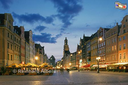Wrocław (Breslau) - Rynek (Ring) Nordseite, Polen, Breslau, Wrocław, Rynek, Elisbethkirche, Albers, foreal,