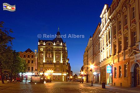 Świdnica (Schweidnitz) - Marktplatz (Rynek/Ring) zur blauen Stunde., Polen, Schweidnitz, Rynek, Ring, Albers, foreal, Foto,