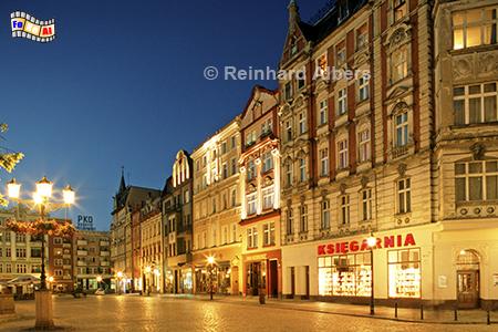 Świdnica (Schweidnitz) - Marktplatz (Rynek/Ring) zur blauen Stunde., Polen, Schweidnitz, Rynek, Ring, Albers, foreal, Foto,