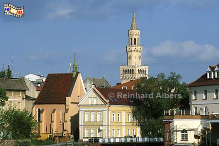 Opole (Oppeln) Blick auf die Innenstadt mit dem Rathausturm., Polen, Schlesien, Opole, Oppeln, Rathaus, Albers, foreal,