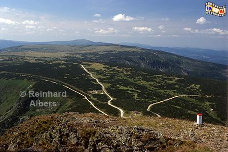 Blick von der Schneekoppe auf die Hochebene 