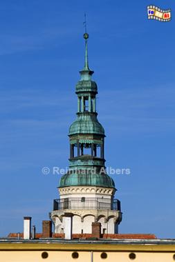 Otmuchw (Ottmachau) - Rathausturm, Polen, Schlesien, Otmuchw, Ottmachau, Rathaus, Albers, Foto, foreal,