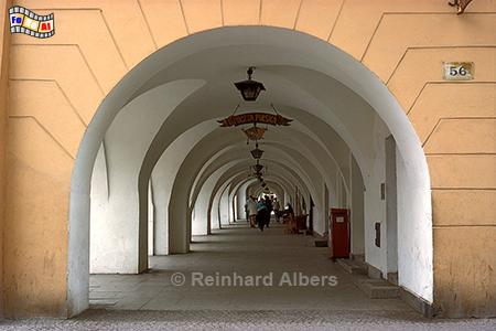 Jelenia Gra (Hirschberg) - Laubenhuser am Marktplatz, Polen, Schlesien, Jelenia Gra, Hirschberg, Marktplatz, Albers, Foto, foreal,