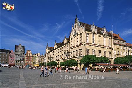 Wrocław (Breslau) - Neues Rathaus am Rynek, Polen, Breslau, Brunnen, Rynek, Albers, foreal,