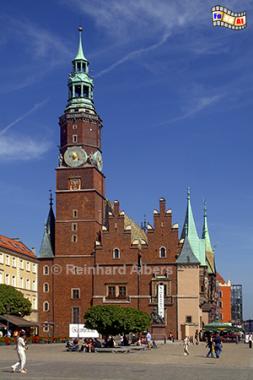 Wrocław (Breslau) - Westseite des Rathauses, Polen, Breslau, Rathaus, Rynek, Albers, foreal,