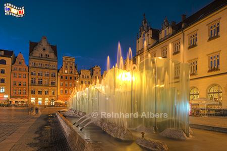 Wrocław (Breslau) - Brunnen im westlichen Bereich des Ryneks/Rings, Polen, Breslau, Brunnen, Rynek, Albers, foreal,