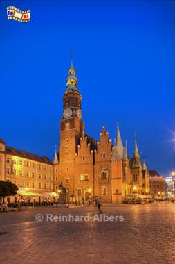 Wrocław (Breslau) - Westseite des Rathauses, Polen, Breslau, Rathaus, Rynek, Albers, foreal,