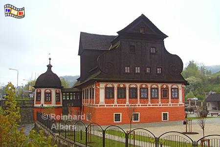 Duszniki Zdrj (Bad Reinerz) - Papiermhle aus dem Jahr 1602, heute Papiermuseum. , Polen, Schlesien, Glatzer Land, Bad ReinerDuszniki Zdrj, Papiermhle, Albers, Foto, foreal, Foto,