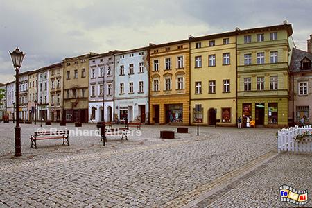 Lądek Zdrj (Bad Landeck) - Der Marktplatz (Rynek/Ring) mit Laubenhusern., Polen, Schlesien, Lądek Zdrj, Bad Landeck, Schwimmbad, Rynek, Ring, Albers, foto, foreal,