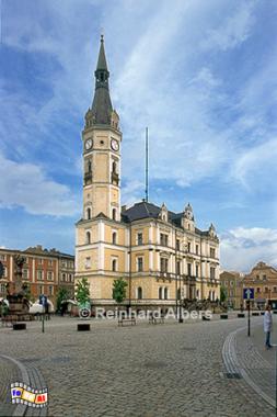 Lądek Zdrj (Bad Landeck) - Rathaus auf dem Marktplatz, Polen, Schlesien, Lądek Zdrj, Bad Landeck, Rathaus, Albers, foto, foreal,