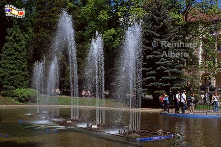 Polanica Zdrj (Bad Altheide) - Wasserspiele im Kurpark., Polen, Schlesien, Bad Altheide, Polanica Zdrj, Kurort, Albers, Foto, foreal,