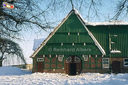Bauernhof in Mhbrook, Feb. 1979, Schleswig-Holstein, Schneekatastrophe, Mhbrook, Winter, Schnee, Albers, Foto, foreal,