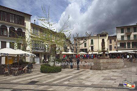 Soller: Plaa Constitucio, Mallorca, Soller, Placa, Constitucio, Platanen, Albers, Foto, foreal,