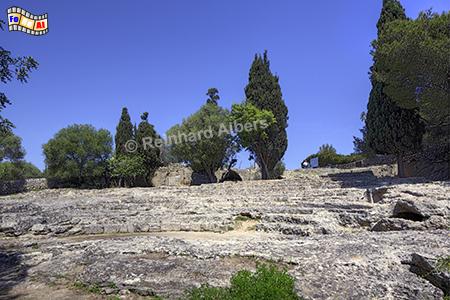 Alcudia - Reste des römischen Theaters., Mallorca, Alcudia, römische Ausgrabungen, Römer, Siedlung, Ruinen, Albers, Foto, foreal,