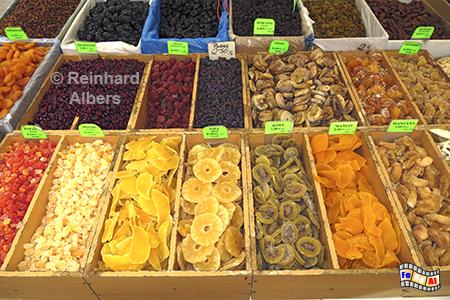Getrocknete Frchte auf dem Markt in Alcudia., Mallorca, Alcudia, Markt, getrocknete Frchte, Albers, Foto, foreal,
