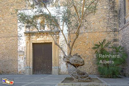 Pollena: Nebentr an der Kirche, Mallorca, Pollenca, Kirche, T, Eingang, Albers, Foto, foreal,