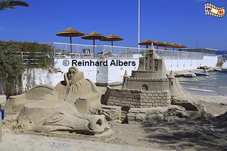 Port de Pollena: Sandskulpturen, Mallorca, Port de Pollenca, Sandskulpturen, Strandkunst, Mittelmeer, Balearen, Albers, Foto, foreal,