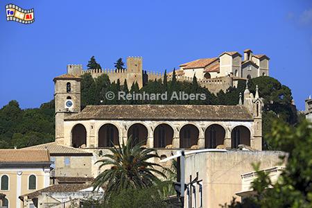 Blick auf Arta, Mallorca, Balearen, Arta, Burg, San Salvador, Wallfahrtskirche, Albers, Foto, foreal,