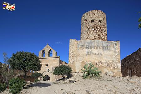 Capdepera: Historische Burganlage, Mallorca, Balearen, Mittelmeer, Capdepera, Festung, Burg, Zinnen, Albers, Foto, foreal,