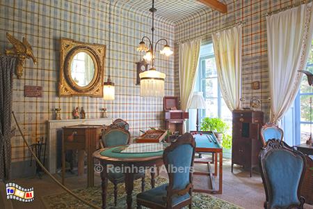 Sa Granja - Billiardzimmer, Mallorca, Balearen, Tramuntana, Granja, Volkskundemuseum, Landgut, Billiard, Salon, Albers,Foto, foreal,